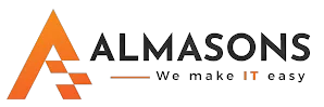 Almasons logo in black.