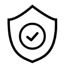 A shield logo to display safety.